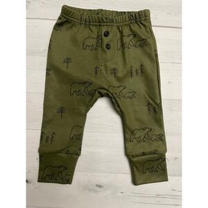 Sooklbaby green bear print pants baby 6/9 months